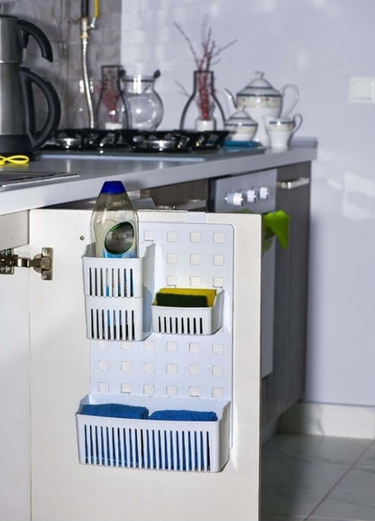 Set of 2 Adjustable Kitchen Rack Under Sink Cupboard Organiser Storage