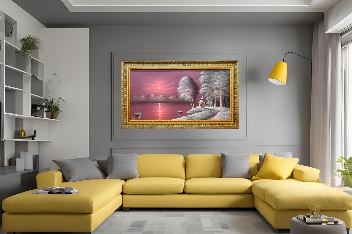 Transform your home with this beautiful hand-painted wall art from Handmade EGY. Featuring a peaceful lakeside sunset with 3D elements, framed in a luxurious gold frame and crafted on durable wood. Ready to hang, with free UK delivery and international shipping. Shop now to bring timeless elegance to your decor or gift!