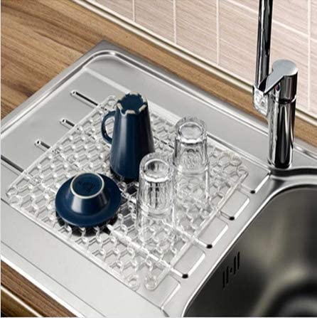 Set of 3 Kitchen Sink Scratch Protector Sink Mat Anti Slip Drainer