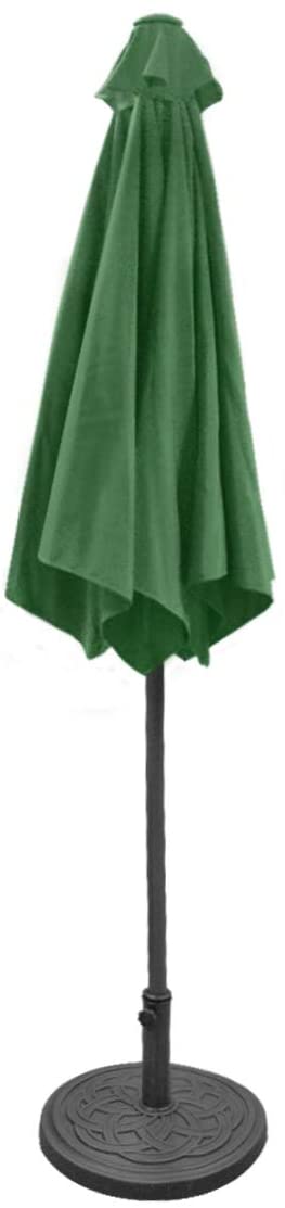 GardenKraft Dark Green Outdoor Garden Parasol Tilt & Crank 270x270x240cm