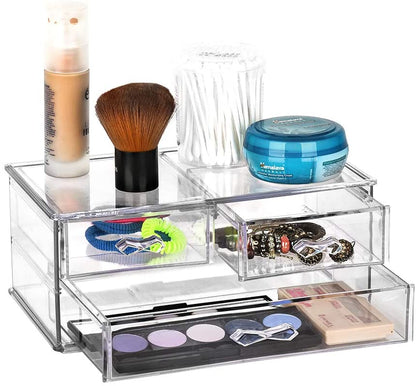 Cosmetic Organizer Acrylic Makeup Drawer Holder Jewelry Case Box Storage Clear