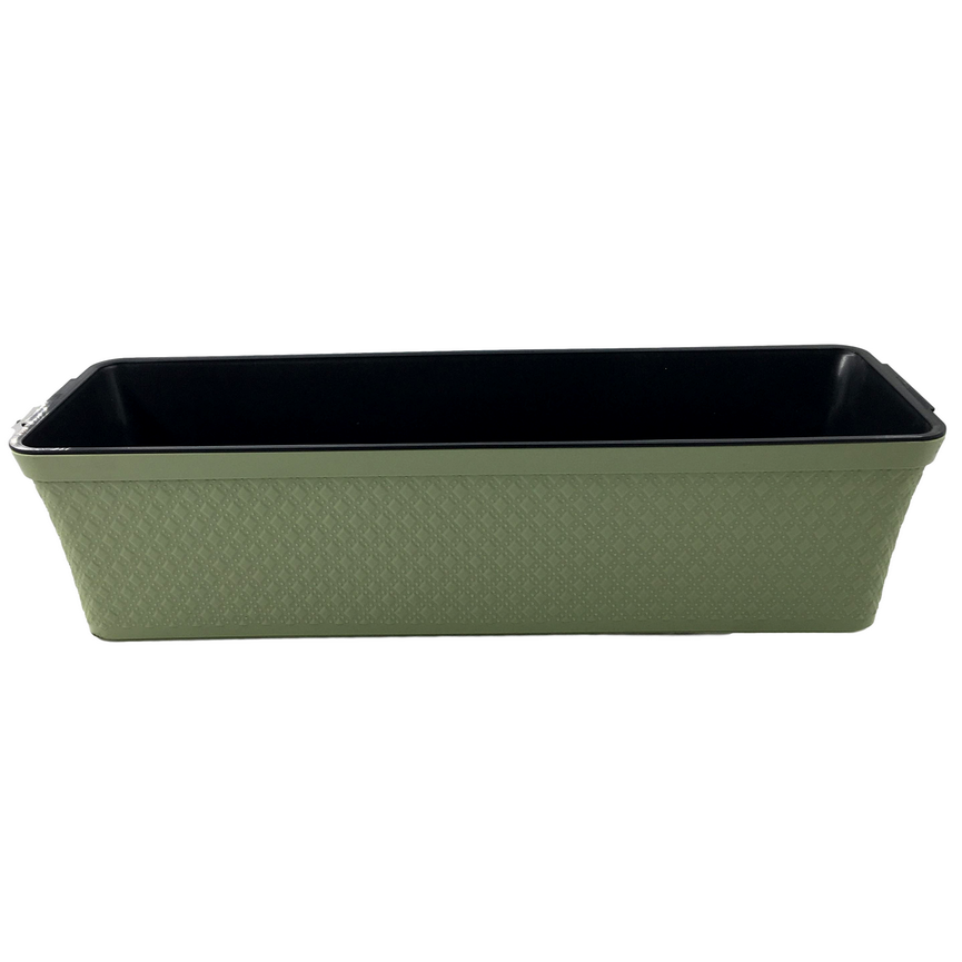 Set of 2 Flower Pot Balcony, Window, Garden Box Planter Pot (49cm)