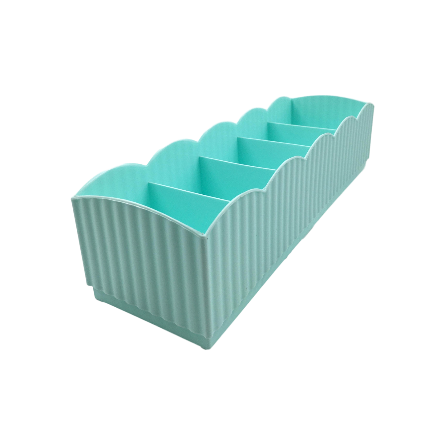 (Set of 3) 5 Grid Multi Purpose Plastic Box Drawer Organizer