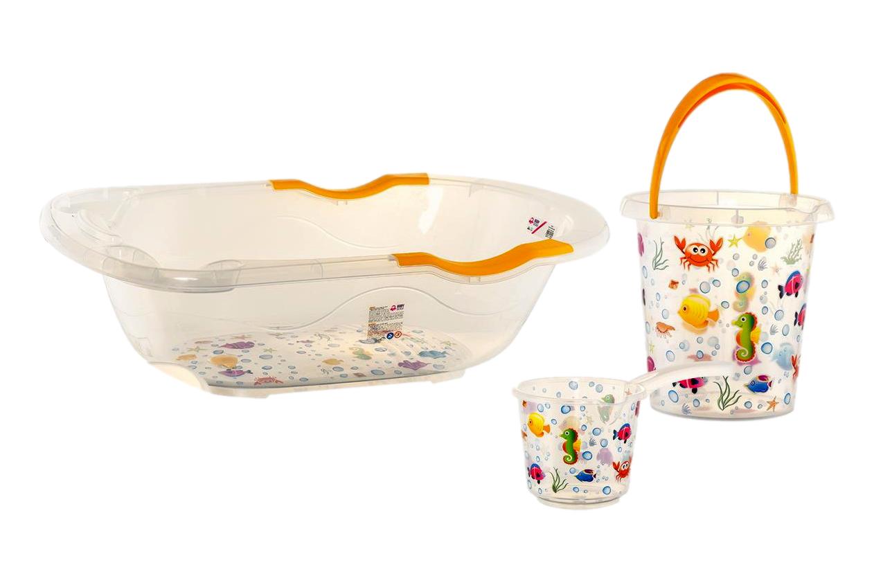 Baby BathTub 35Lt With Large & small Bucket, Baby Net, Fun Bath Bubbles 80cm