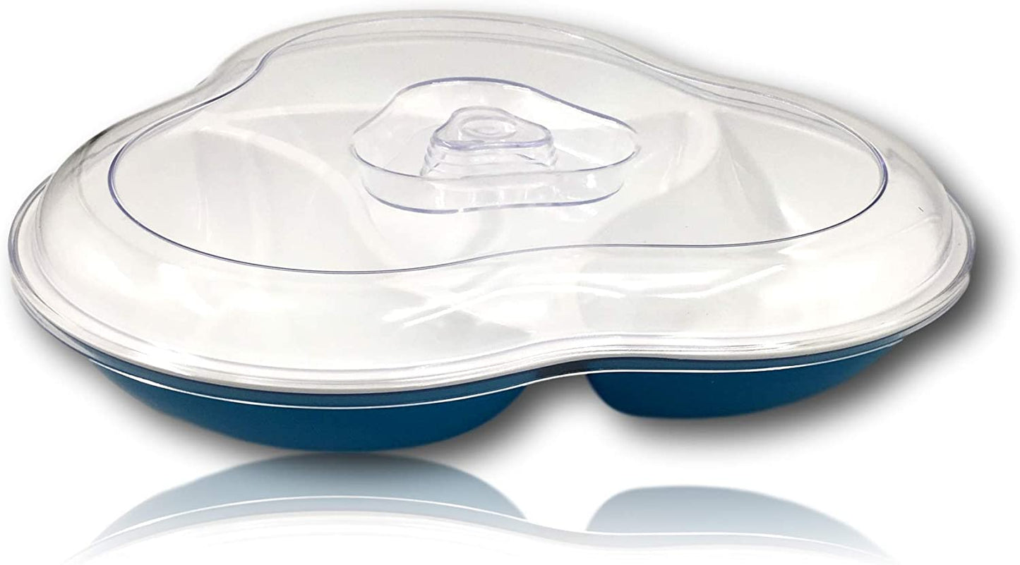 4 Compartment Candy and Nut Serving Container With Lid Serving Food Tray