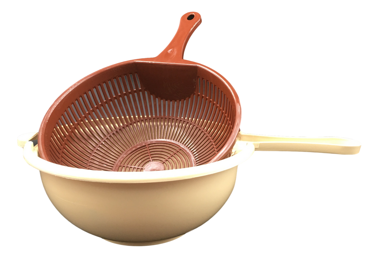 2 in 1 Double Handle Rice Wash Strainer Bowl,Colanders,sieve Vegetables basket