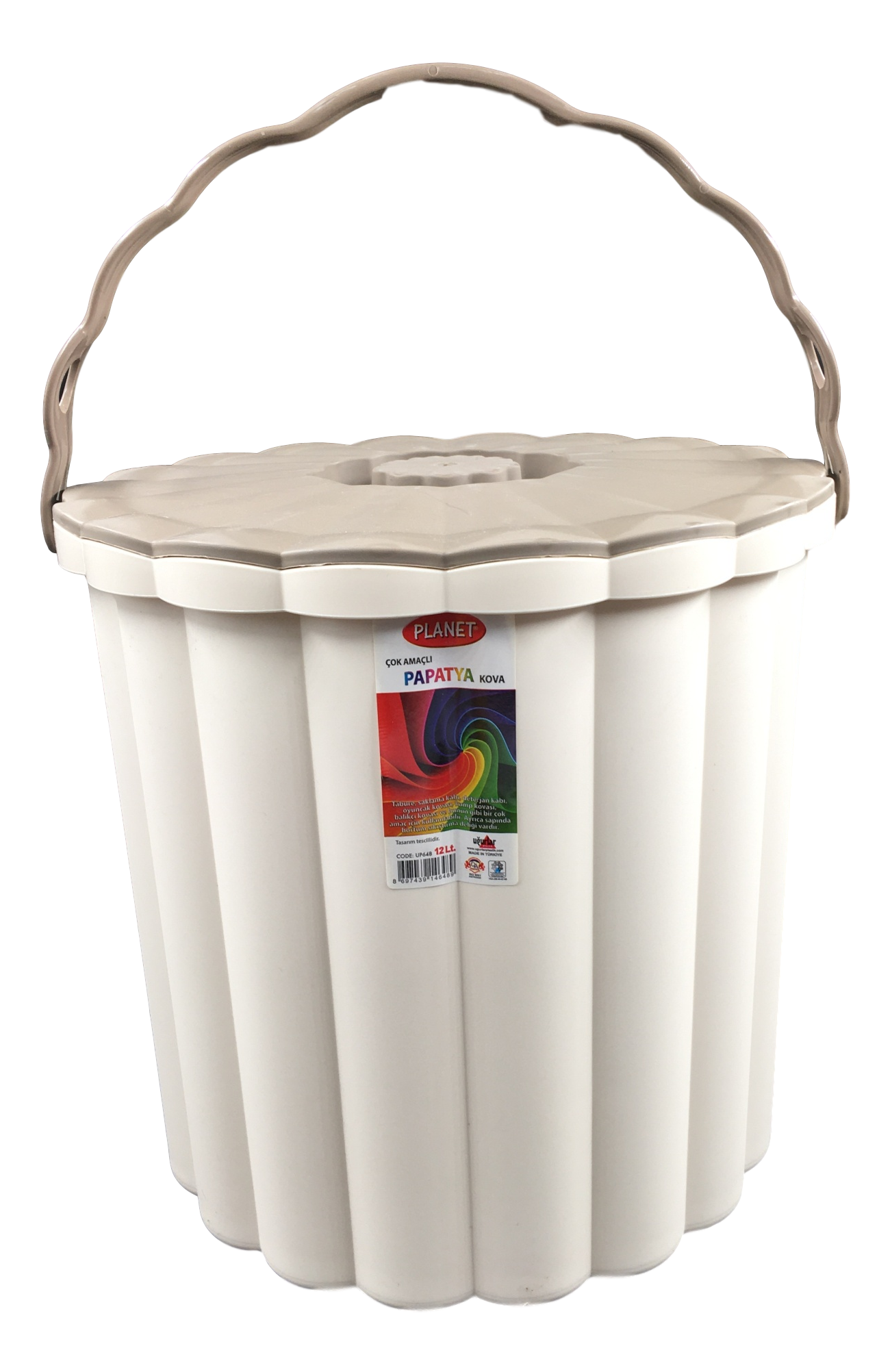 Plastic Bucket with Lid Carry Handle, Ideal for Tub Bucket Animal Feed and more