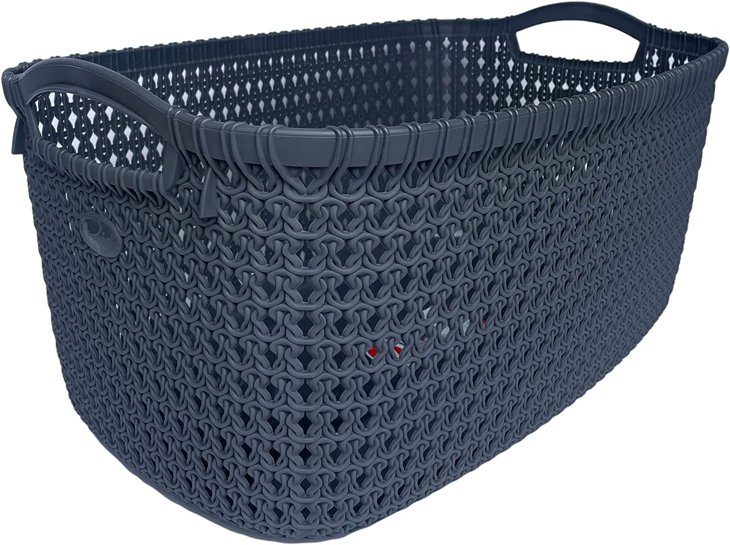 30 Litre Washing Laundry Basket with Handles Rattan Style