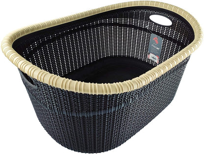 35 Litre Laundry Basket Storage Hamper organiser Washing Clothes Rattan Style