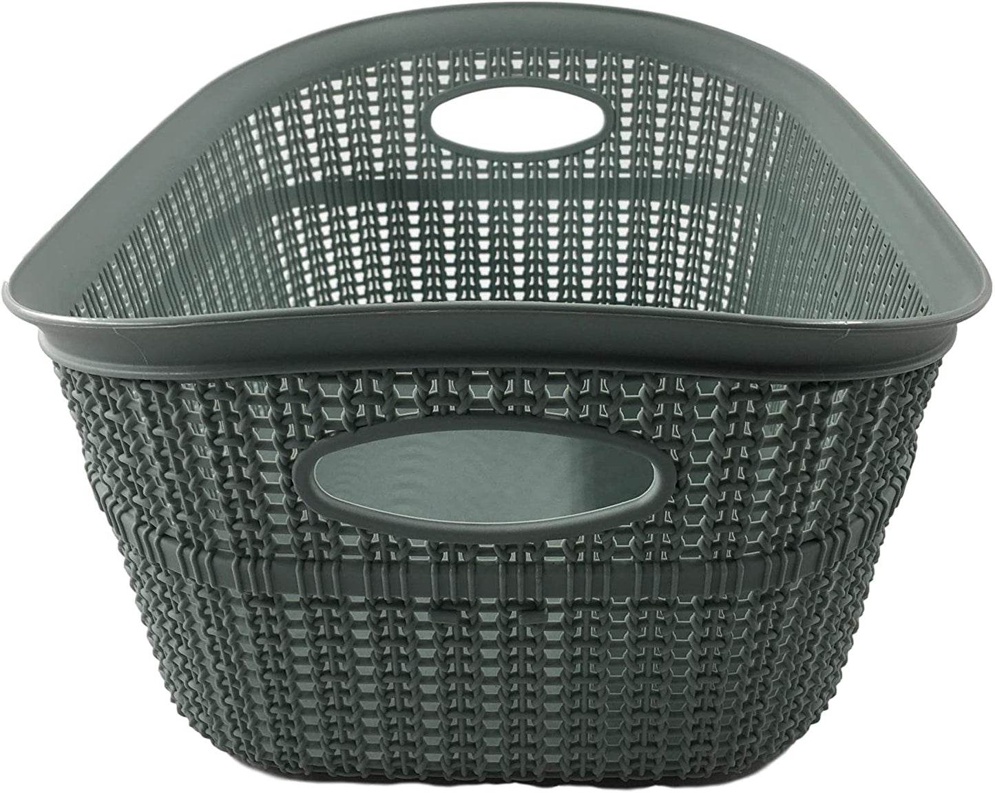 Set of 2 Rattan Laundry Storage 10L, Towel Basket Medium Rectangular