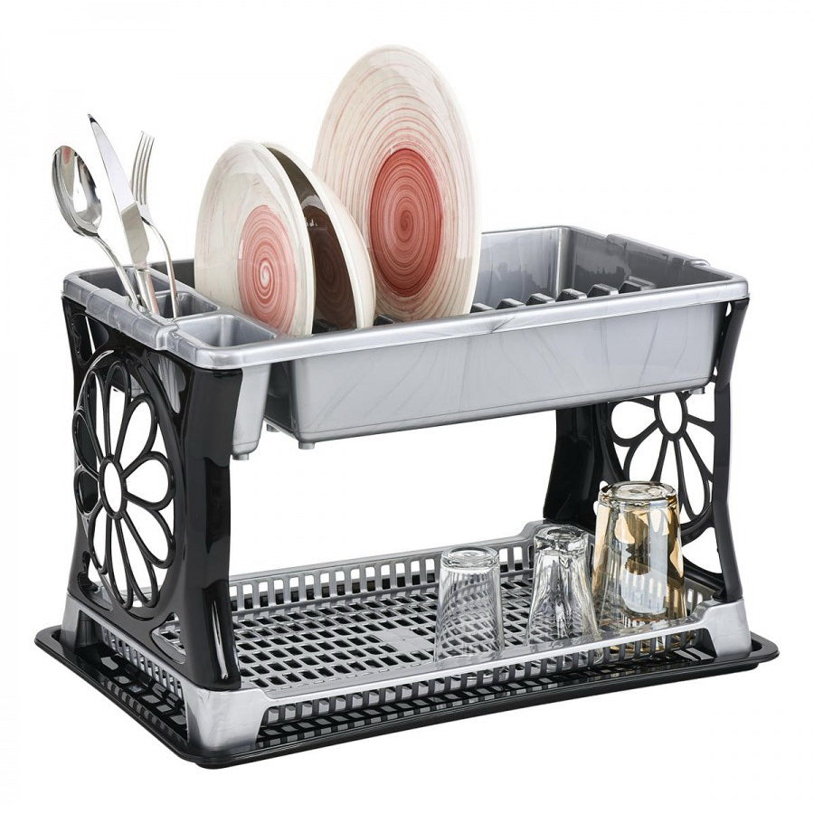 Grey Double Tier Dish Drainer Y-Rack™ 2-tier Dish Rack Grey Joseph