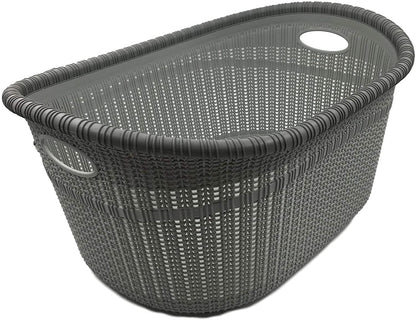 35 Litre Laundry Basket Storage Hamper organiser Washing Clothes Rattan Style