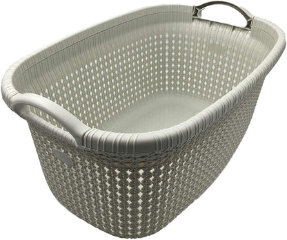 35 Litre Stylish Knit Design Laundry Baskets, Washing Baskets, Clothes Storage.