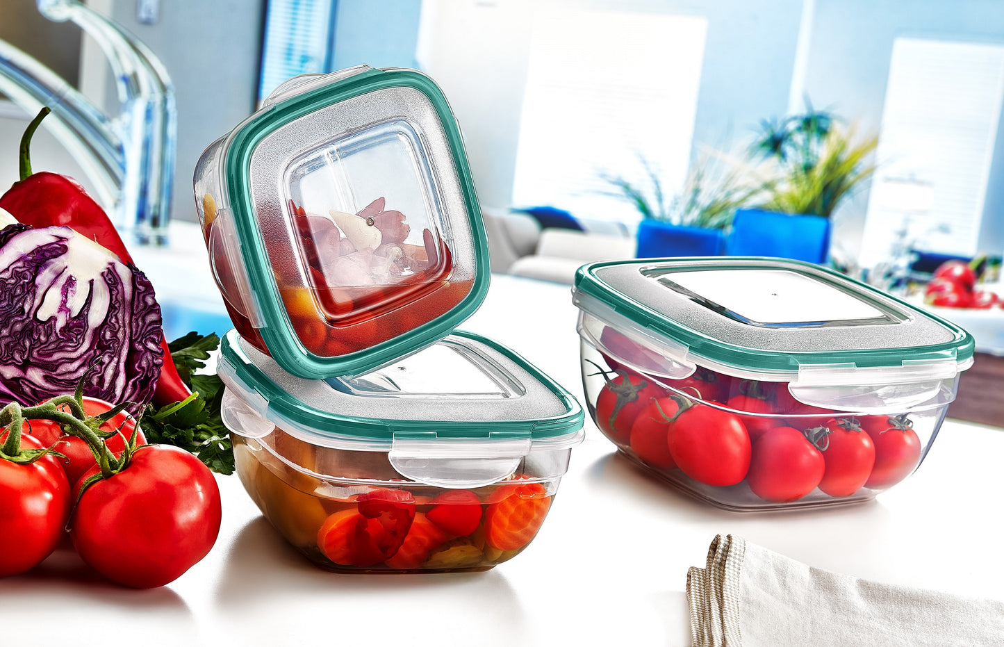 Airtight Food storage container boxes Microwave Container Clip Seal Lock