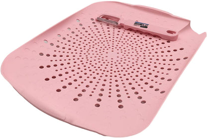 Filter Cutting Board with Colander Strainer Includes a Peeler