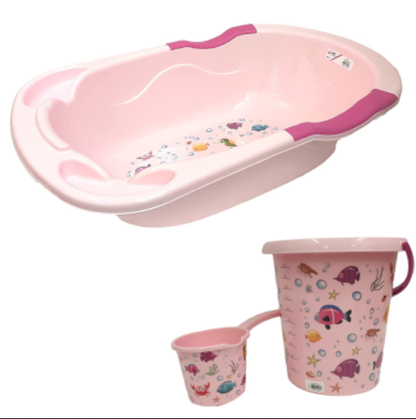 pink baby bathtub