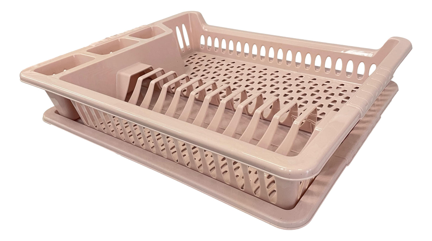 Large Dish Drainer Plate Cutlery Rack Holder with Drain Board