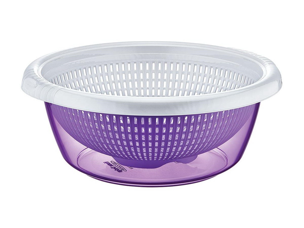 (4.2 LT) Plastic Detachable Colander Strainer Rice,Veg, fruits Washing Basket