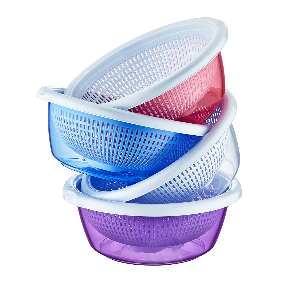 (4.2 LT) Plastic Detachable Colander Strainer Rice,Veg, fruits Washing Basket