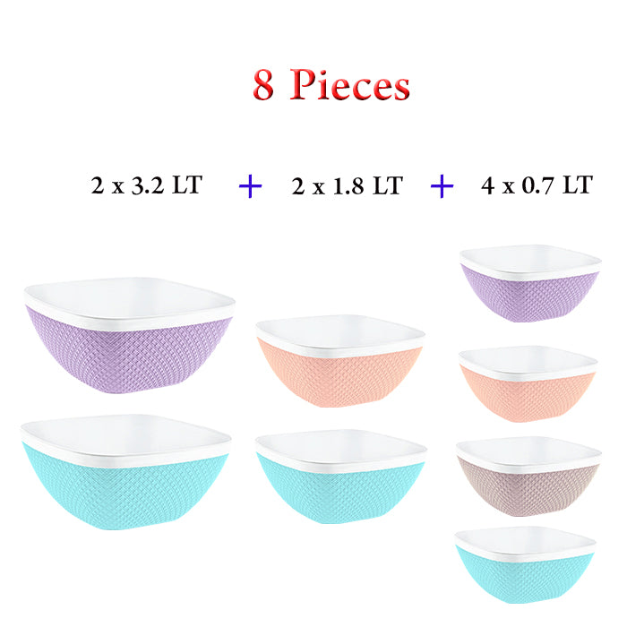 Set of 8 Snack Bowl, Strong Plastic Serving Food Safe Great for Serving Sauces,Pop corn,Dips, & much