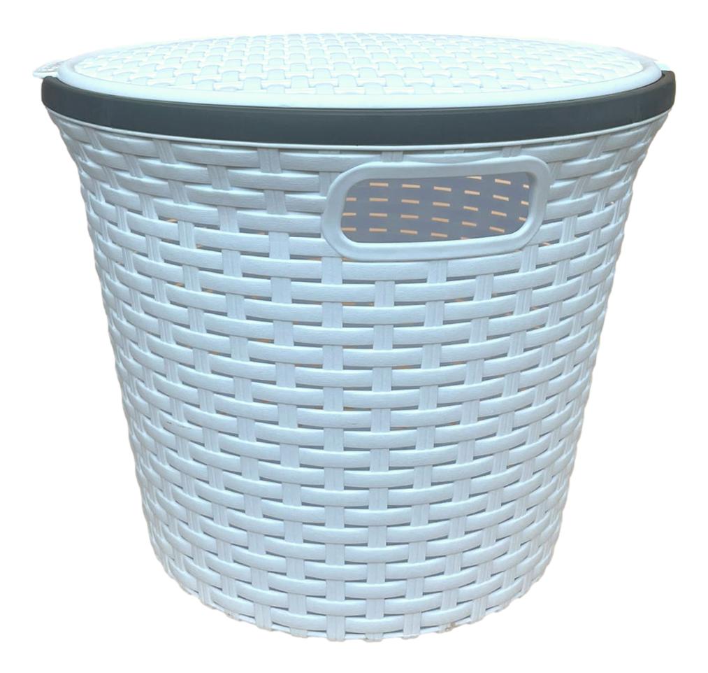 15L Multi-Purpose Rattan Round Basket organiser with Handels