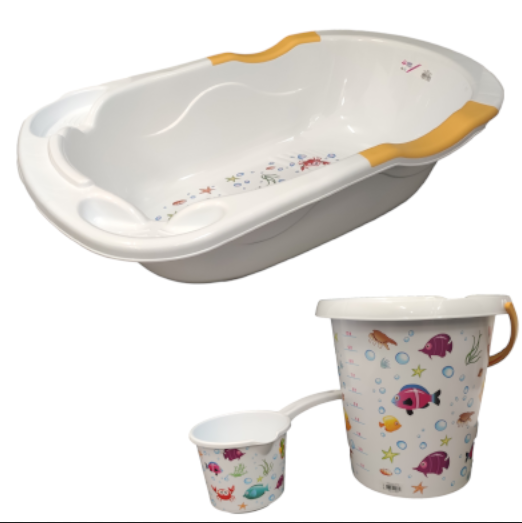 White baby bathtub