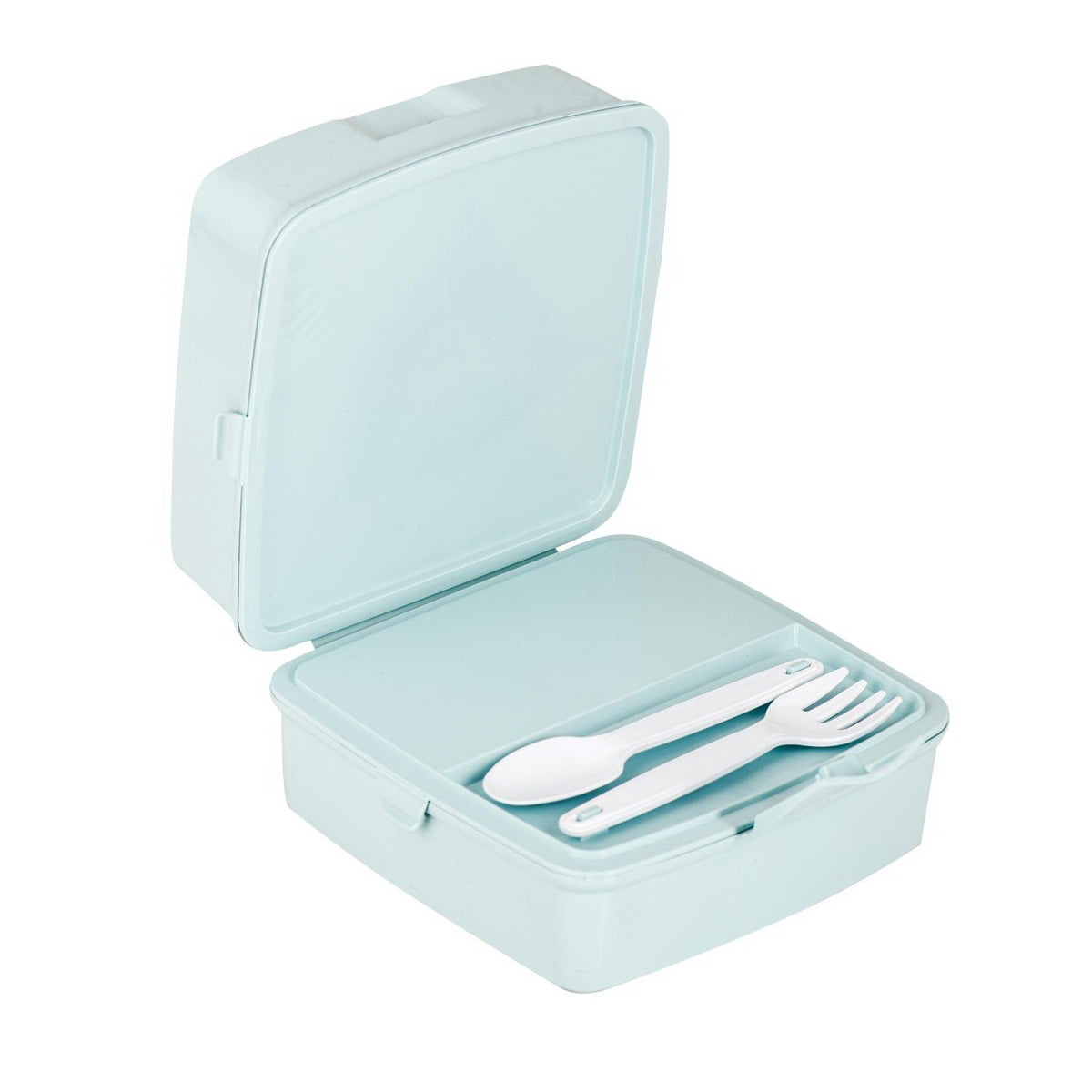 2 Layers Lunch Box Spoon Fork Dinnerware Bento Box Set Food Storage