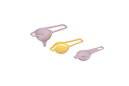 3 in 1 Funnel set Egg Separator, Flour Strainer, Oil Funnel