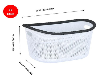 Large Laundry Basket Storage Hamper organiser Washing Clothes Rattan Style Bin