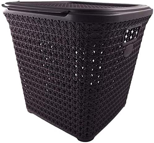 (Set of 2) 15 LT Knitted Storage Basket Organiser tidy Box Home Bathroom Kitchen