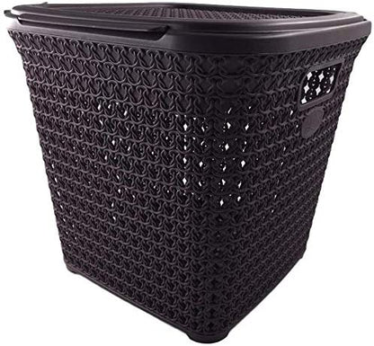 (Set of 2) 15 LT Knitted Storage Basket Organiser tidy Box Home Bathroom Kitchen
