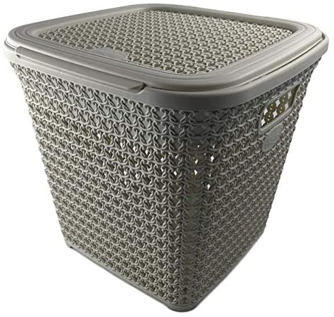 (Set of 2) 15 LT Knitted Storage Basket Organiser tidy Box Home Bathroom Kitchen