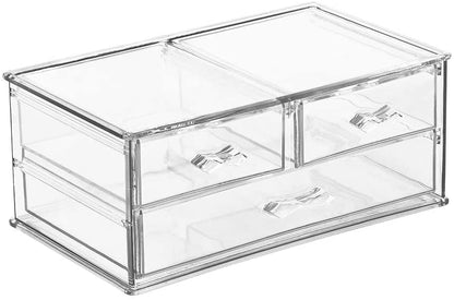 Cosmetic Organizer Acrylic Makeup Drawer Holder Jewelry Case Box Storage Clear