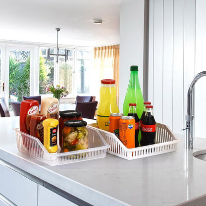 Set of 6 Fridge Storage Box Container Tray Cupboard organiser Rack