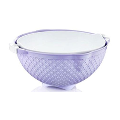 2 in 1 Strainer Colander Rotatable Bowl, Washing Veg, Fruit Basket