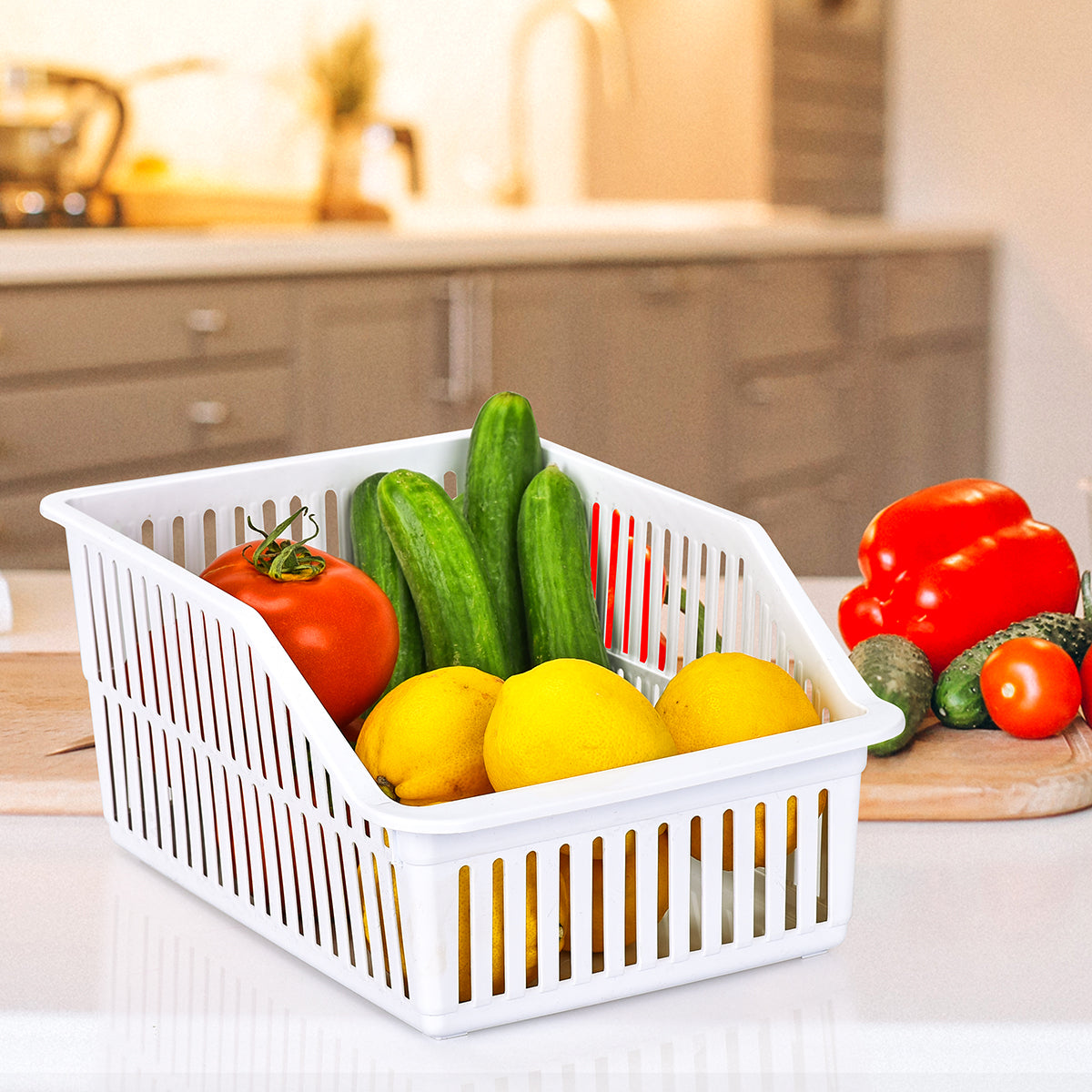 Set of 6 Fridge Storage Box Container Tray Cupboard organiser Rack