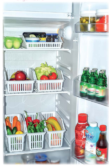 Set of 6 Fridge Storage Box Container Tray Cupboard organiser Rack
