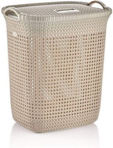 Laundry Basket Wash Basket for Laundry with lid and handle Rattan Design