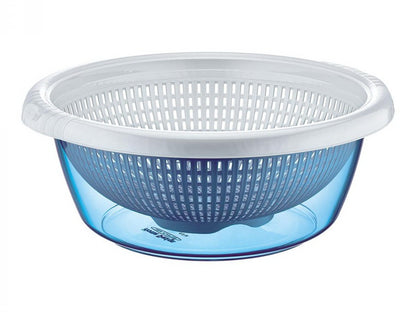 (4.2 LT) Plastic Detachable Colander Strainer Rice,Veg, fruits Washing Basket