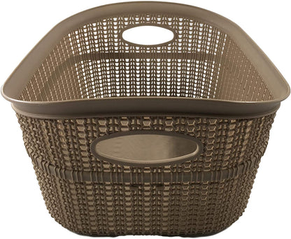 Set of 2 Rattan Laundry Storage 10L, Towel Basket Medium Rectangular