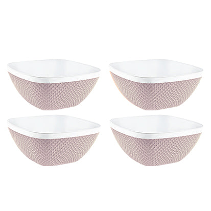 Set of 4 Plastic Serving Bowls for Cereal Breakfast Dessert Snack Soup Pop Corn