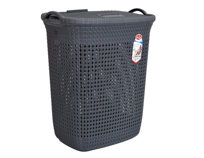 Laundry Basket Wash Basket for Laundry with lid and handle Rattan Design