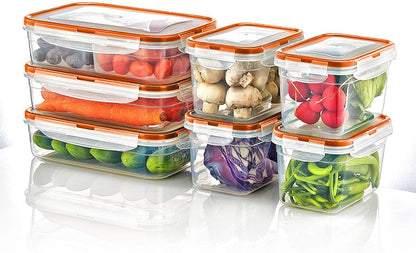 16.8 LT Food Storage Containers Set of 8 Airtight Plastic Containers with Lids