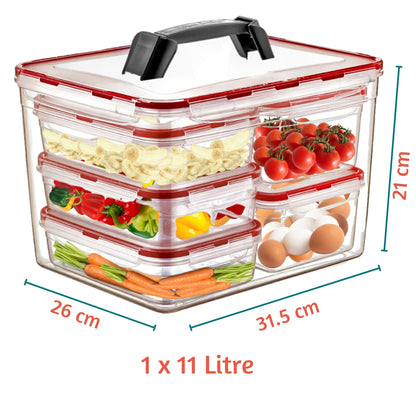 16.8 LT Food Storage Containers Set of 8 Airtight Plastic Containers with Lids