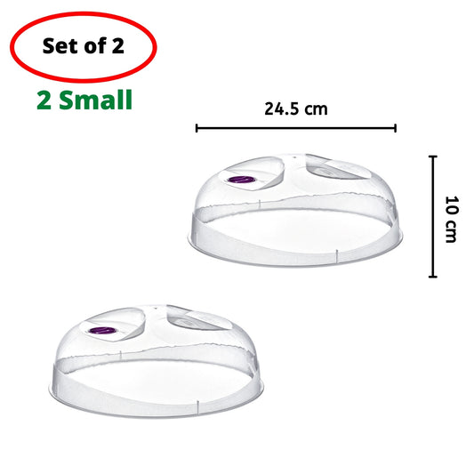 2 Microwave Food Cover Vented lid Splatter Protector Dish Cover Plate Warmers