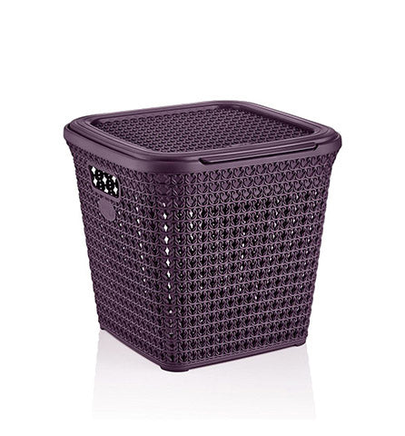 (Set of 2) 15 LT Knitted Storage Basket Organiser tidy Box Home Bathroom Kitchen