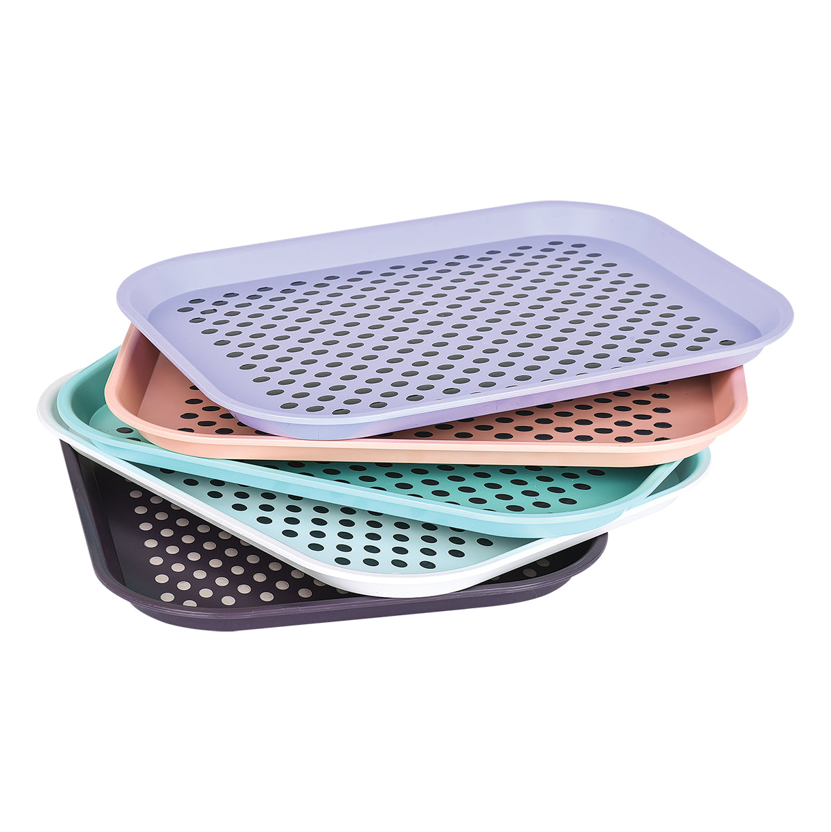 Food Tray, Anti Slip Tray, Rubber Grip, Serving Tray, Rectangular Shape