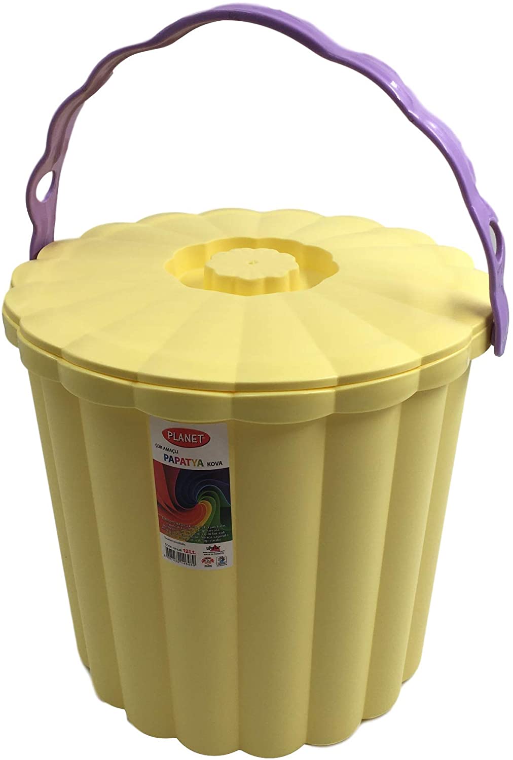 Plastic Bucket with Lid Carry Handle, Ideal for Tub Bucket Animal Feed and more