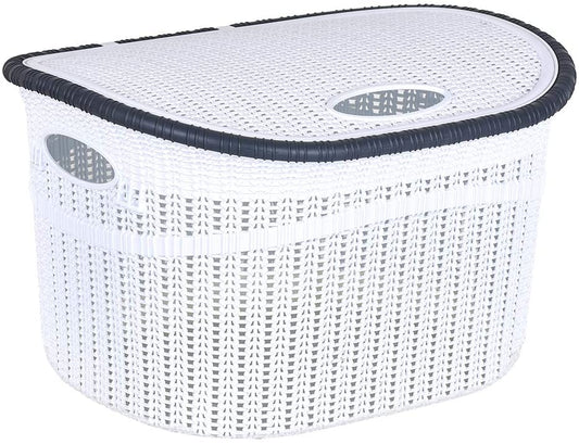 Ghiordes Knit Laundry Storage Basket 24 Litres Curver Rectangular with Lid